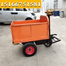 省時(shí)省人工！電動(dòng)手推式工程翻斗車 手推車工地水泥砂漿運(yùn)輸車